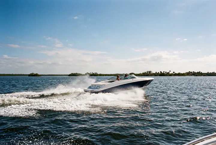 Recreational boats on the water in Tampa Bay